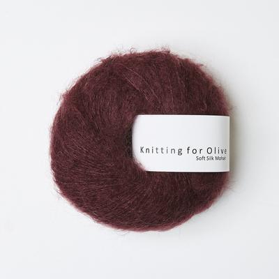 Soft silk Mohair bordeaux