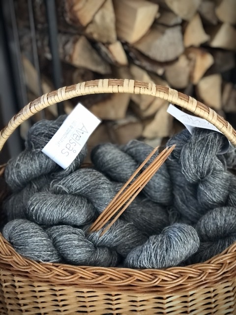 2-fädiges Sockengarn naturgrau - 2