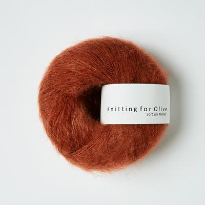 Soft silk Mohair rust