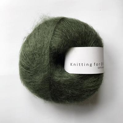 Soft silk mohair bottle green
