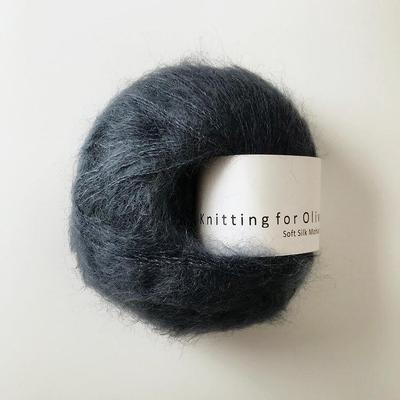 Soft silk Mohair deep petroleum blue