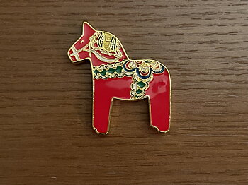 Kylskåpsmagnet - Dalahäst 5 cm i metall