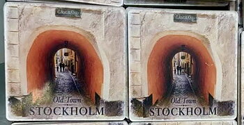 Kylskåpsmagnet - Stockholm "Old Town"