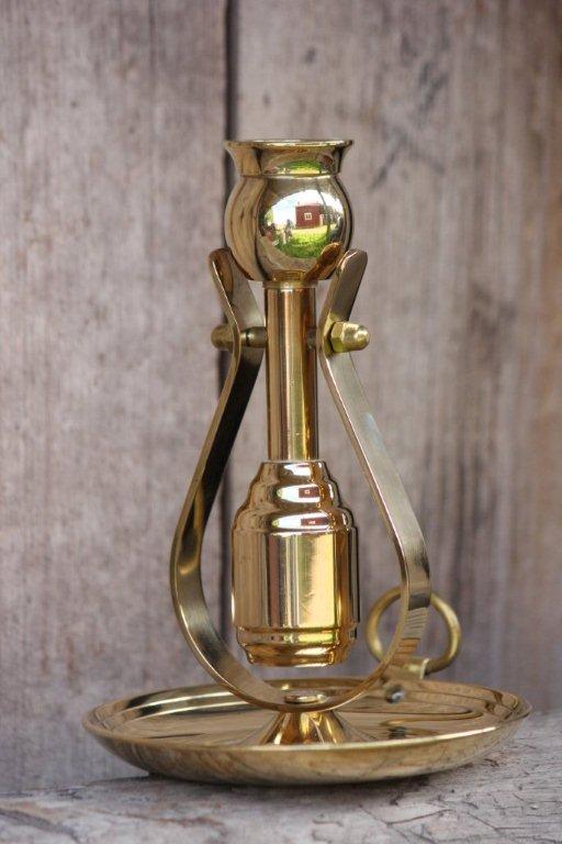 Ship candlestick in brass 135mm - 2