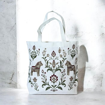 Canvasväska Dalahäst Heritage  40 x 35 cm