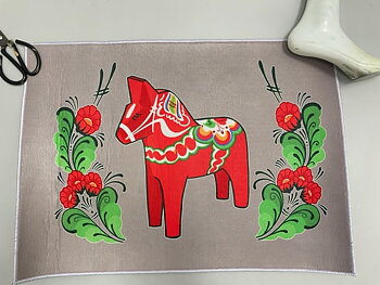 Dörrmatta 50 x 70 cm - Dalahästar