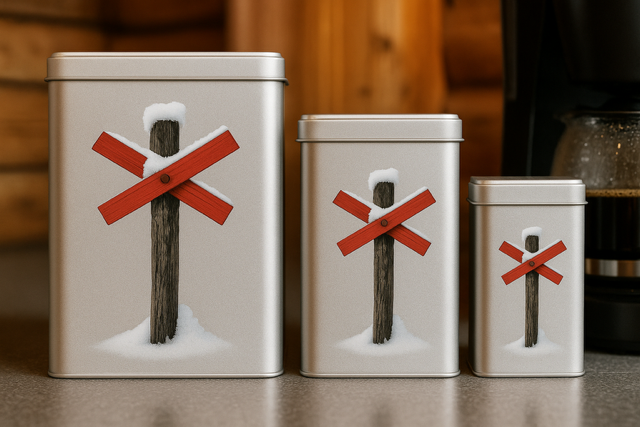 Tin can - 3 sizes - 3 different motifs