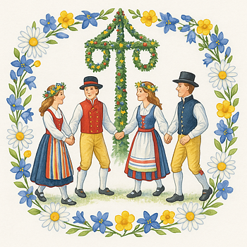 Dishcloth - Midsummer (Midsummer Eve) - Several motifs