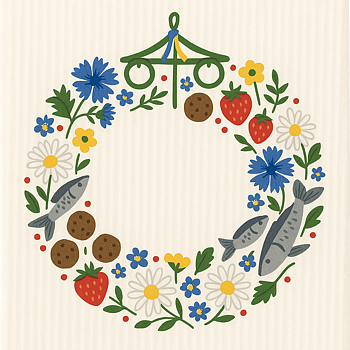 Dishcloth - Midsummer (Midsummer Eve) - Several motifs