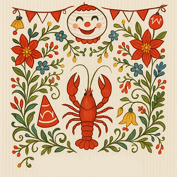 Dishcloth - Crayfish slice (First week of August)