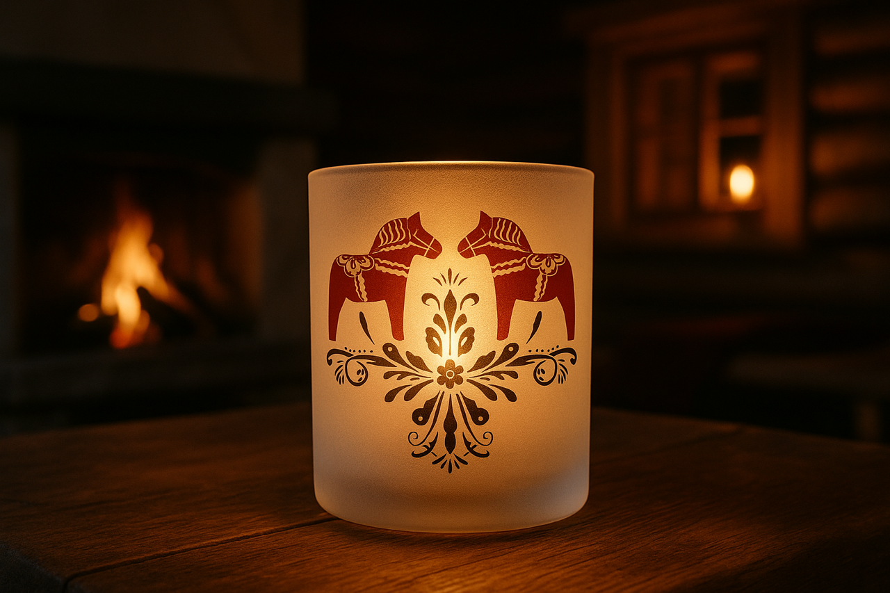 Frosted glass lantern - 2 different designs - 2