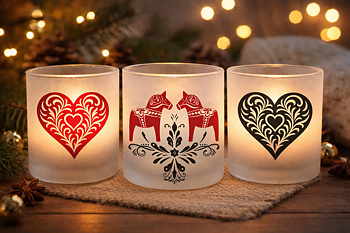 Frosted glass lantern - 2 different designs