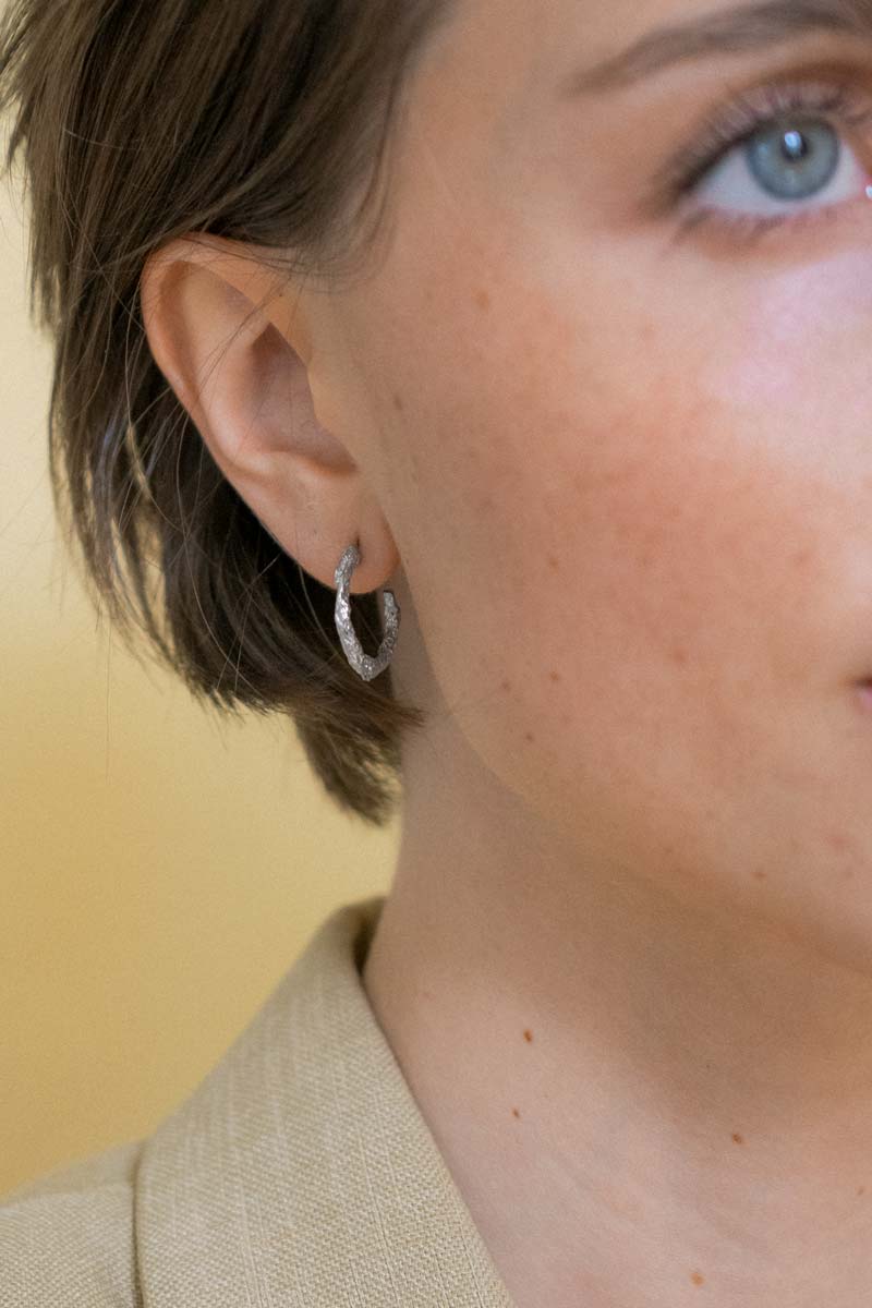 Small Marlene Hoops Silver - 3