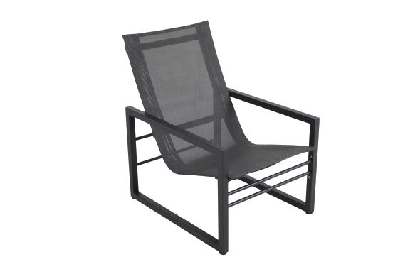 Vevi barnfåtölj i svart aluminium