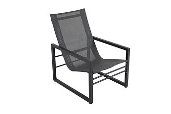 Vevi barnfåtölj i svart aluminium