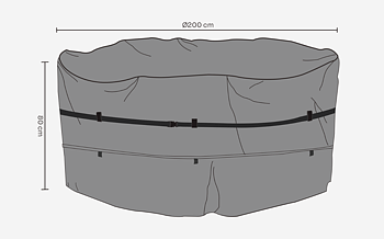 MÖBELSKYDD MATGRUPP SVART  Ø200 CM