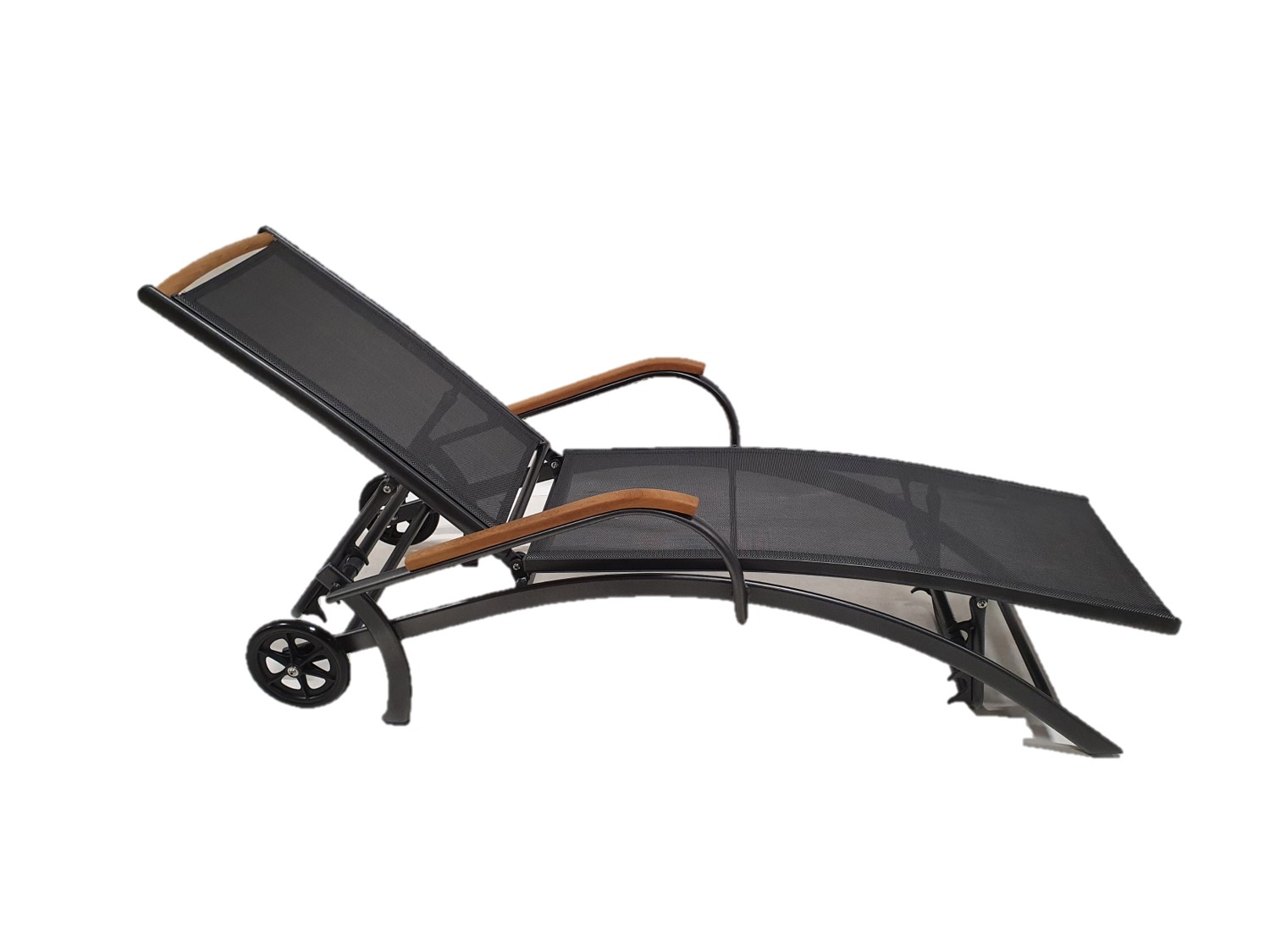 KIEL SOLVAGN ANTRACIT/TEAK MED HJUL - 2
