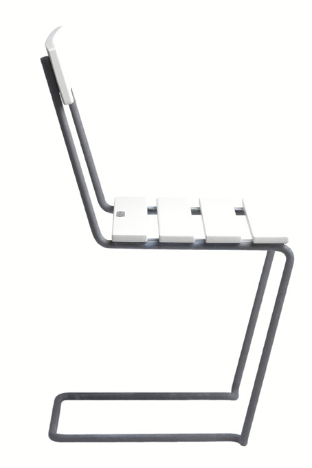 GRYTHYTTAN STOL 1 VITLACKAD EK - 2