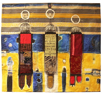 Konst-collage av Hamed Ouattara – Ancestors