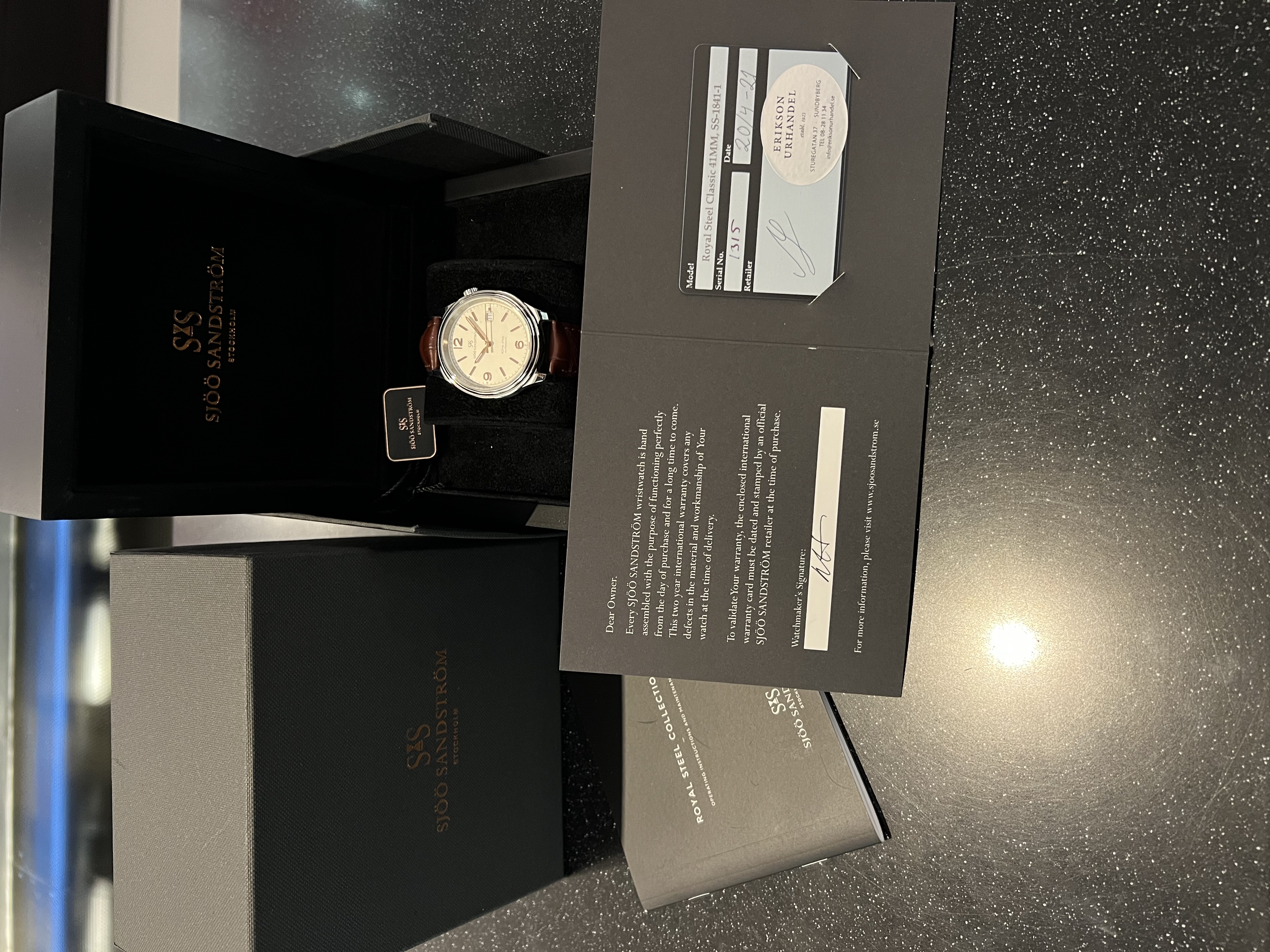 SÅLD 20 december 2022 för 15.900:- Sjöö Sandström Royal Steel Classic 41 ivory rosé index - 3