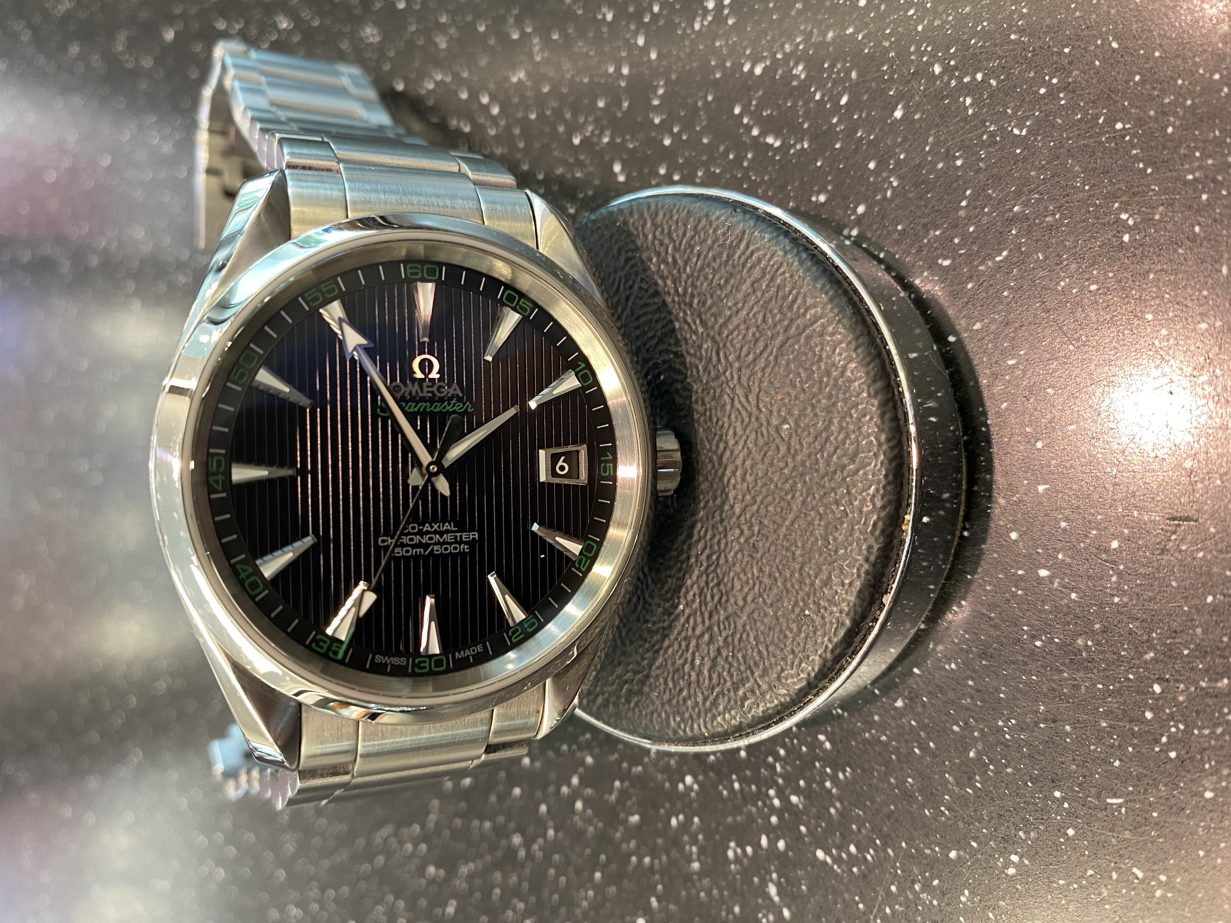 SÅLD 8 oktober 2022 för 34.900:- Omega Seamaster Aqua Terra 41,5 mm "GOLF"