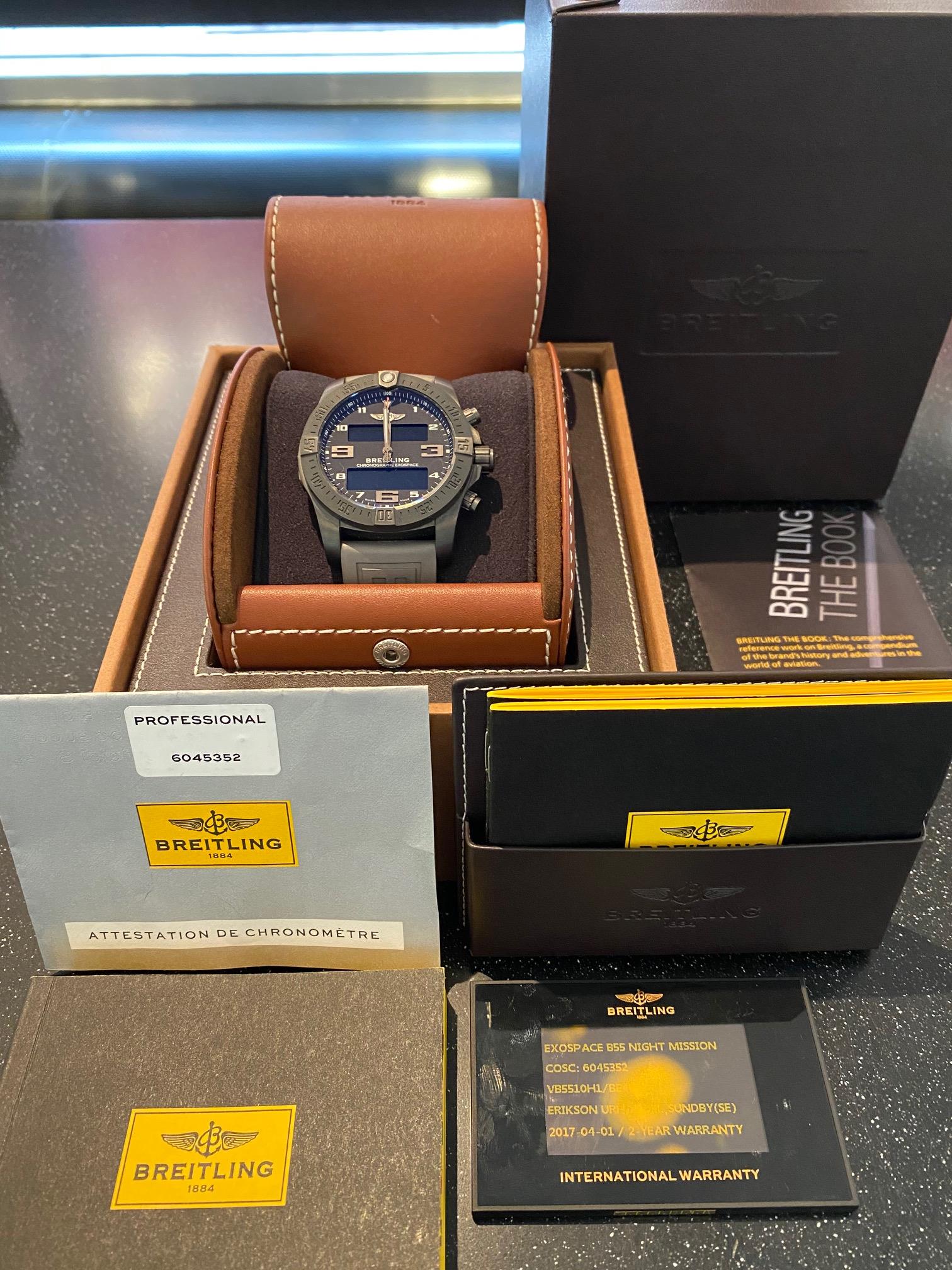 SÅLD 3 maj 2021 för 39.900:- Breitling Exospace B55 Night Mission - 3