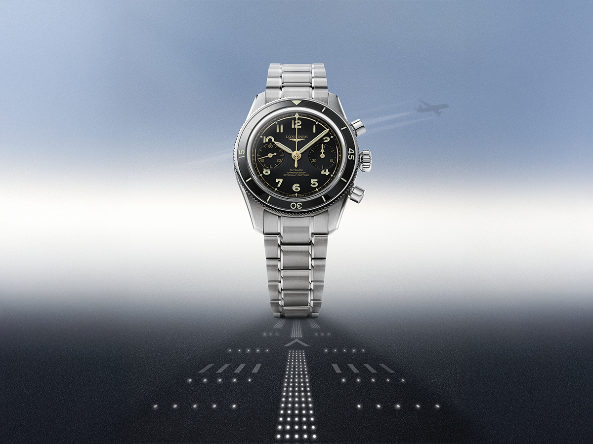 Longines Spirit Pilot Flyback 39,5 svart
