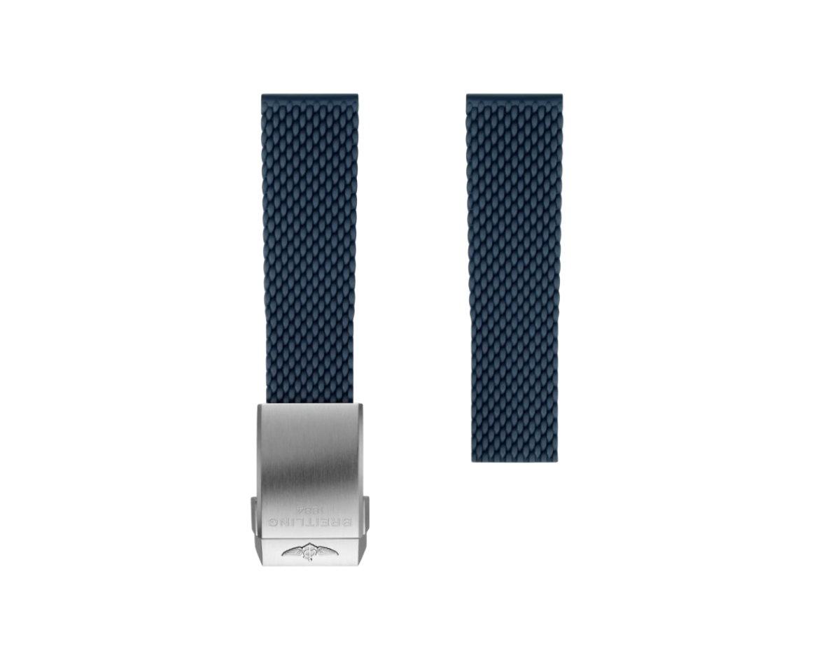 Breitling läderband, gummiband och metallarmband 22 mm