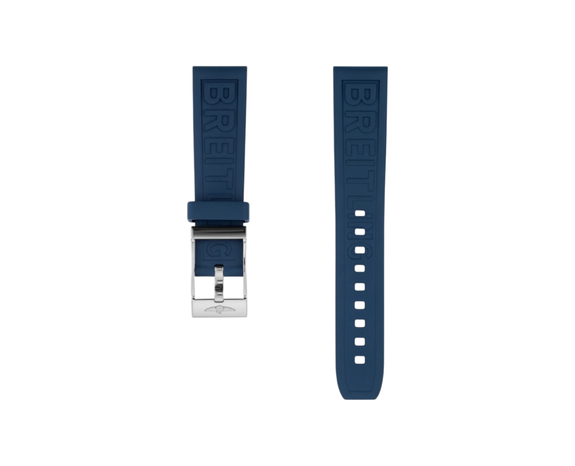 Breitling läderband, gummiband och metallarmband 20 mm