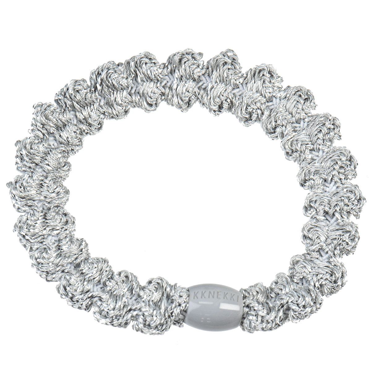Hårsnodd Kknekki Lace Silver glitter