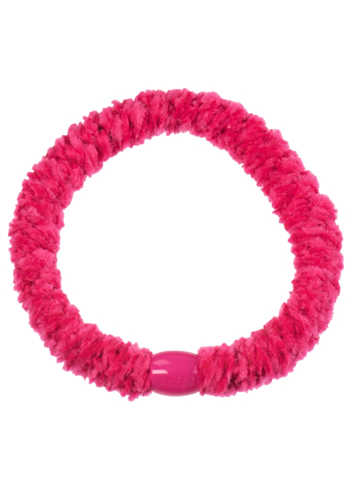 Ny! Hårsnodd Kknekki Velvet Strong pink