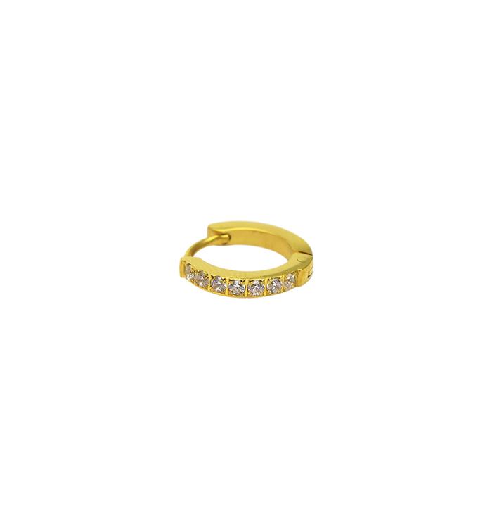 GOLD HOOP GLITTER 15 MM • SINGELÖRHÄNGE