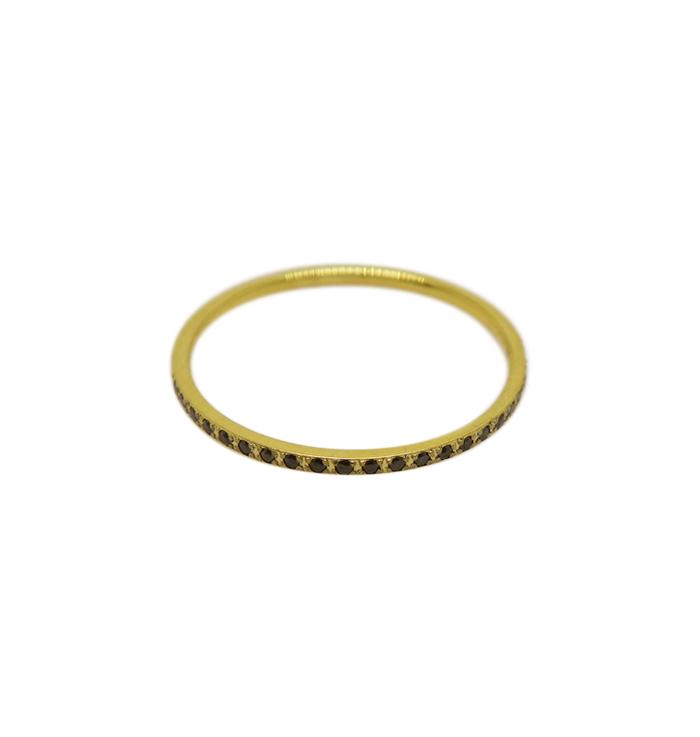 SPOT RING BLACK • GULD