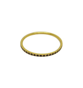 SPOT RING BLACK • GULD