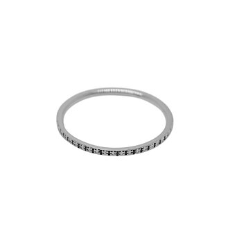 SPOT RING BLACK • SILVER