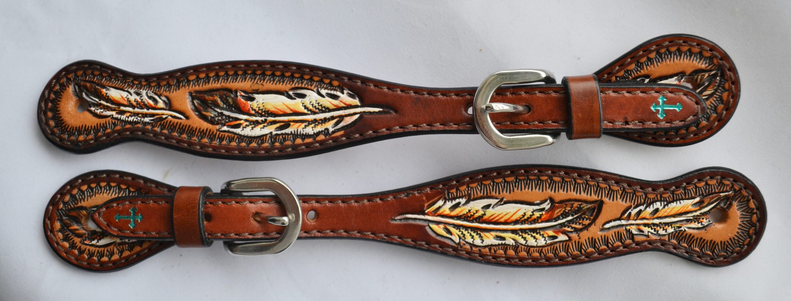 Sporremmar Turquoise Cross Coco Feather | Herr