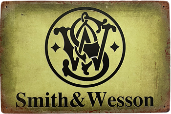 Plåtskylt Smith & Wesson