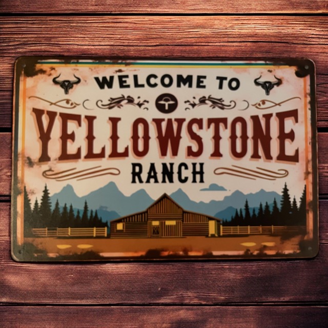 Plåtskylt Yellowstone Ranch