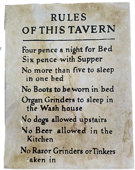 Poster Rules of this Tavern