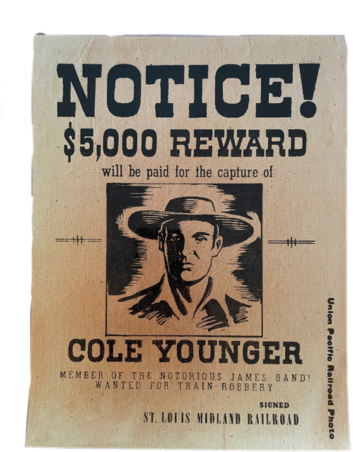 Poster Reward Cole Younger