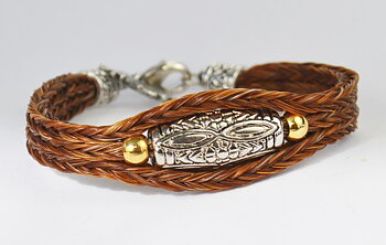 Armband med berlock | Brun