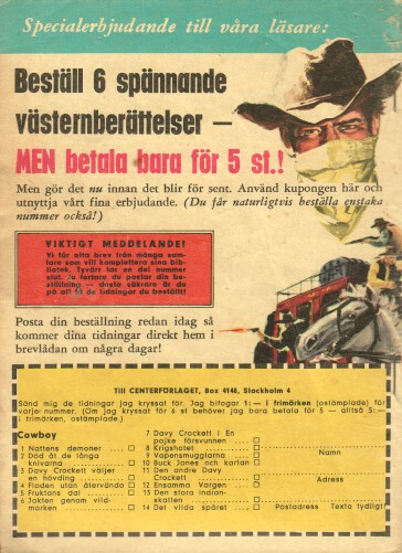 Cowboy nr 16 1966 Begagnad - 2