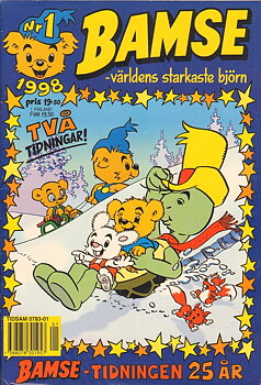 Bamse nr 1 1998, Bamse 25 år, 2 tidningar!