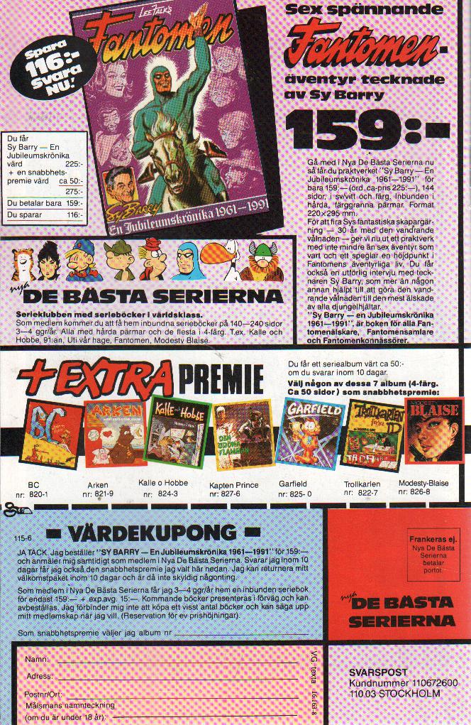 Seriemagasinet nr 1 1992 Begagnad - 2