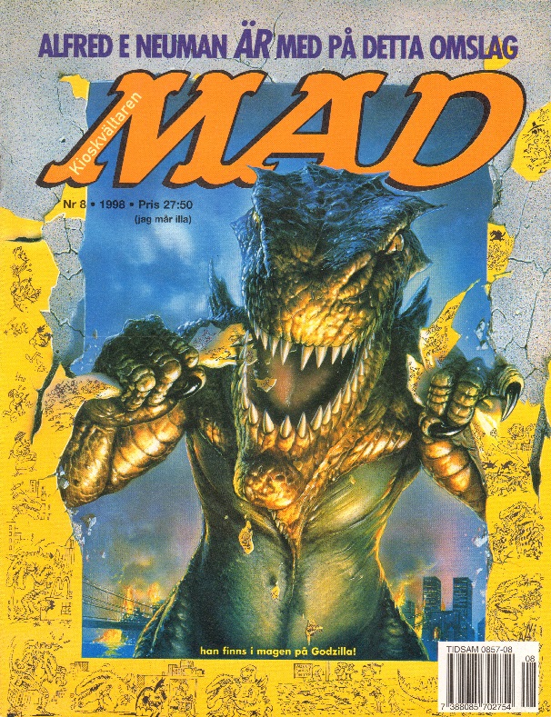 Svenska MAD 1998 Nr 8, Alfred E Neuman är med på detta omslag!