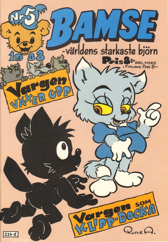Bamse Nr 5 1988 Vargen Som Klippdocka Seriek llaren Bamse Nr 5 1988 Vargen Som Klippdocka Seriek llaren