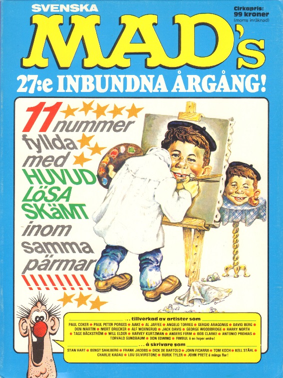 Svenska MAD´s 27:e inbundna årgång 1986