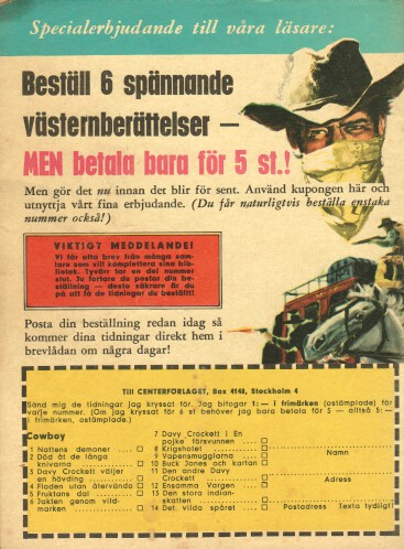Cowboy nr 25 1966 Begagnad - 2