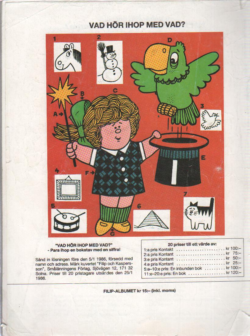 Filip och Kaspersson 1985, begagnad - 2