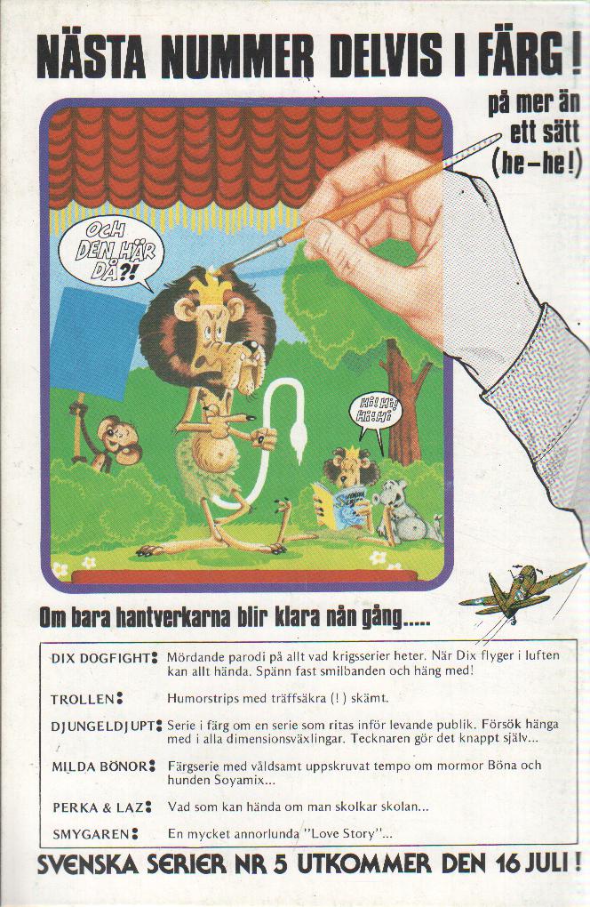 Svenska serier nr 4 1980 Begagnad - 2